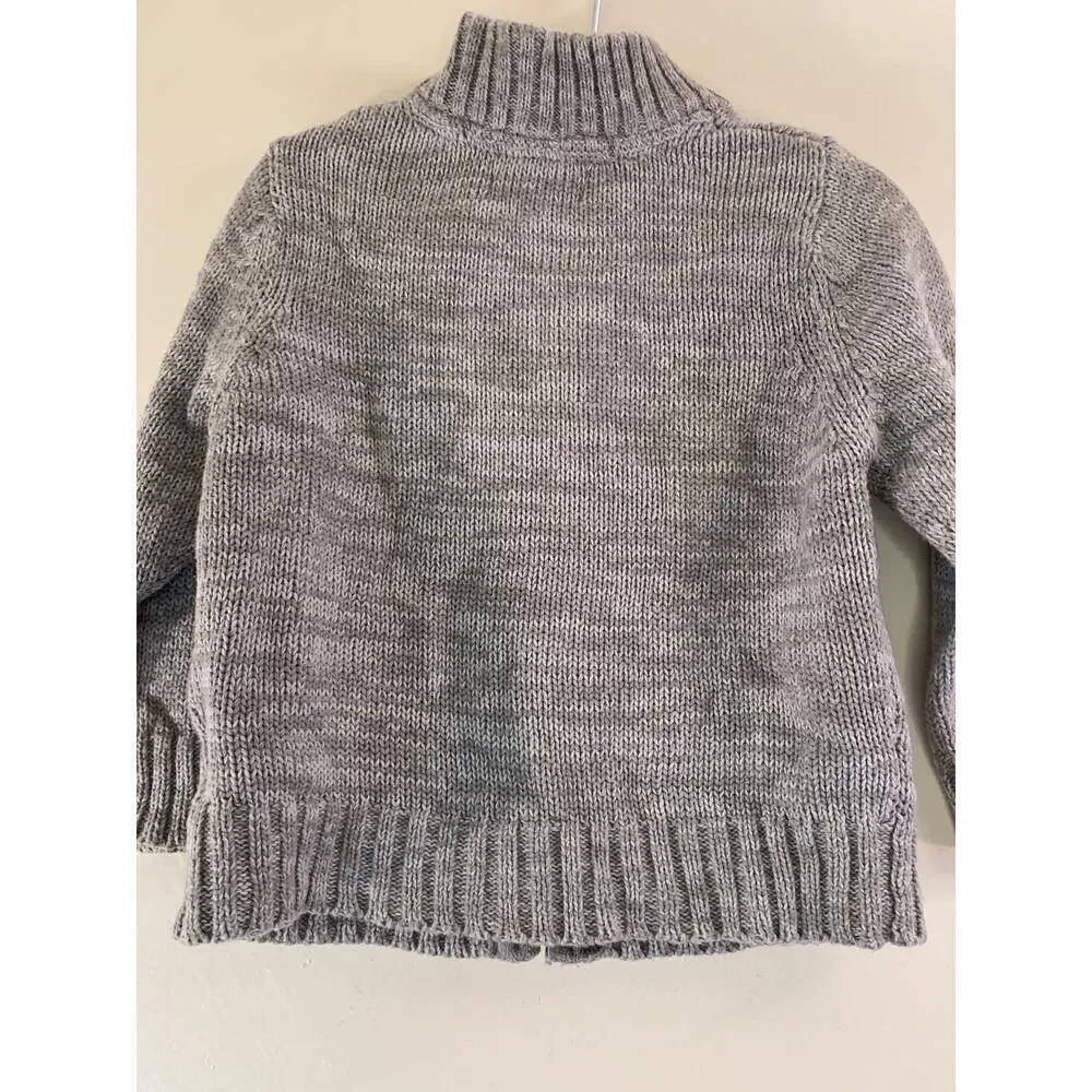 OLD NAVY Boy's Gray Zip Up Cardigan Sweater / Size: 12-18 Months